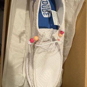 Hey Dude White Sneakers Casual Low-Top